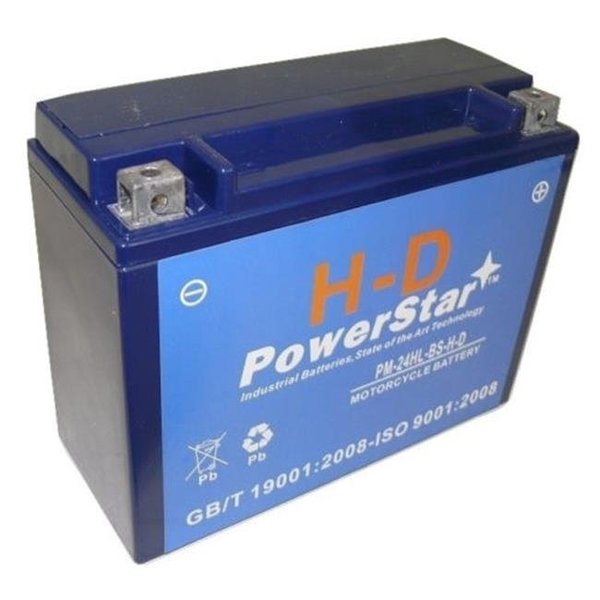 Batteryjack BatteryJack PM-24HL-BS-HD-202 M00030 - 10000 YTX24HL - BS High Performance Sealed AGM Motorcycle Battery PM-24HL-BS-HD-202